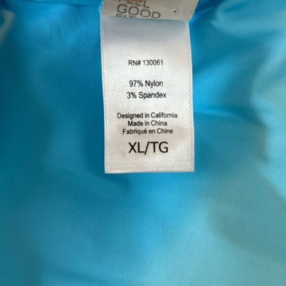 L* Space Bright Turquoise Ribbed V Cut Bikini Bottom Size XL - Picture 7 of 7